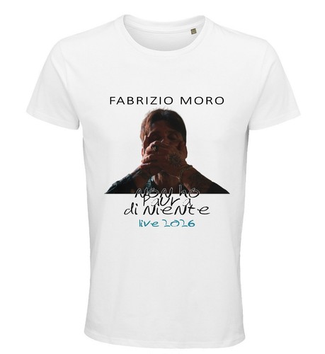 T-shirt Fabrizio MORO, Live Tour 2026, Non ho paura di niente, Unisex, cotone. prezzo ebay