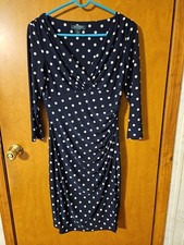 Lauren Ralph Lauren Dress. Blue/white Polka Dots. Size 8