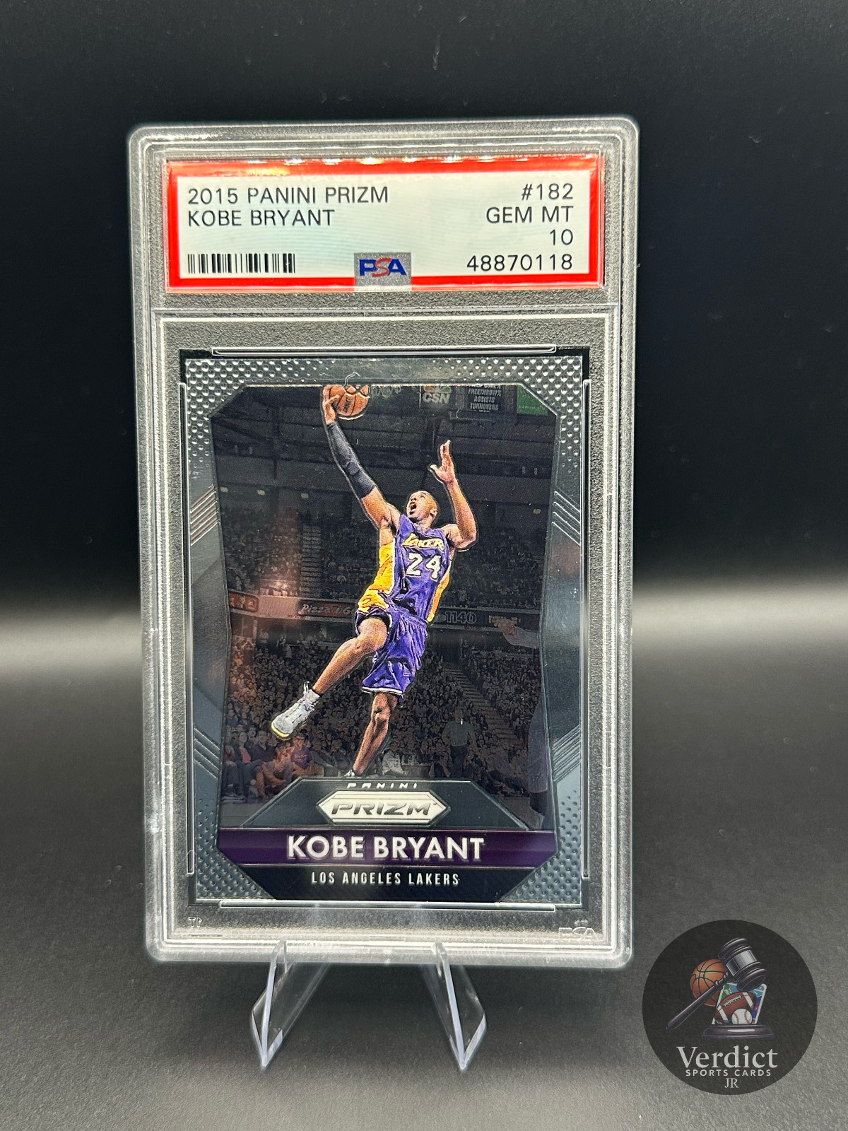 Kobe Bryant 2015 Panini Prizm #182 PSA 10 Final Season
