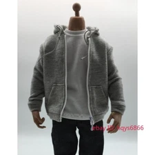 1/6 Scale Male Zip Hoodie Top Clothes For 12" Hot Toys Phicen Worldbox Figure