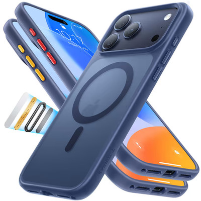 iPhone 17 Pro Hülle MagSafe Stoßfest 12FT Military Grade Blau Torras