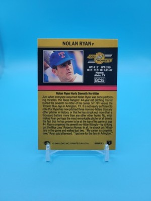 NOLAN RYAN - 1991 Leaf Gold Rookies 