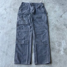 Vintage carhartt y2k gray double knee work wear carpenter pants