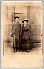 Antique RPPC Postcard Couple Fashion 1920s