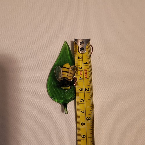 De colección Vitral Soplada Hoja de Abejorro Estatuilla Miniatura Escultura Mini Insecto - Imagen 9 de 10