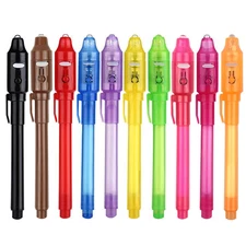 SCStyle Invisible Ink Pen 10Pcs Latest Spy Pen with uv Light Magic Spy Marker...