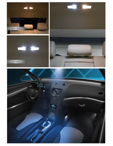 Sylvania ZEVO LED Light 6411 White 6000K Two Bulbs Interior Dome Upgrade Lamp OE - Bild 6 von 10