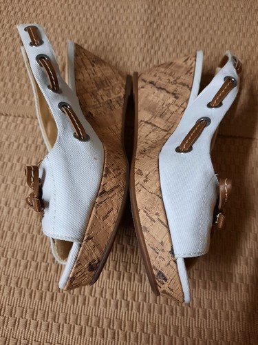 Nickels Ajax Cork Slingback Wedge Heel Sandle Open Toe Women's Sz 6½ M 6.5 M EUC - Picture 20 of 24