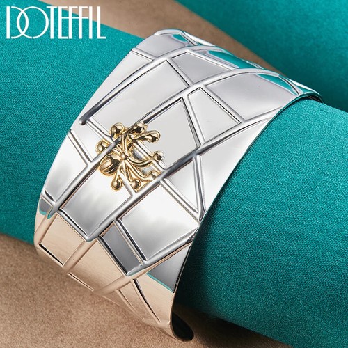 Brazalete Doteffil Plata Esterlina 925 Oro 40mm Araña Moda Joyería - Imagen 3 de 6