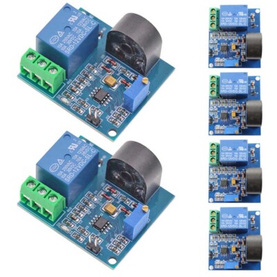 6PCS AC Current Detection Sensor Module Relay 5A Overcurrent Protection Switch