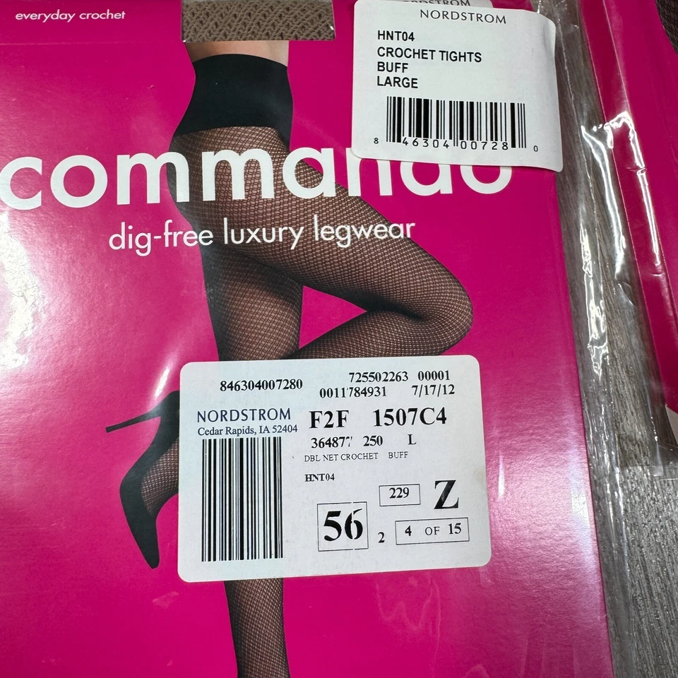 Medias de ganchillo Commando Dig Free de lujo para usar todos los días HNT04 color tostado nude Buff L Foto 3 de 4