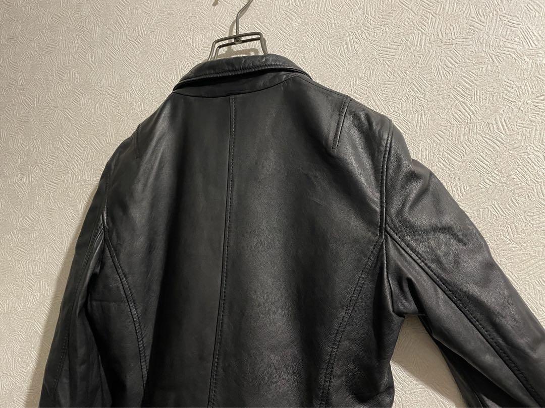 Neil Barrett Lamb Leather Tailored Jacket Black Women's Size XXS