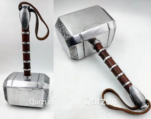 Full Metal Solid Avengers Thor Hammer Replica Prop Mjolnir Cosplay Roleplay - Bild 1 von 4