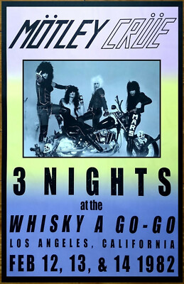 MOTLEY CRUE Whiskey A Go-Go LA 1982 Ltd Ed Vintage RARE Tour