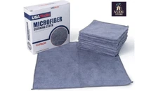 USANOOKS 12x Microfiber Towels - 12.5"x12.5" Ultra Absorbent, 1200 Washes