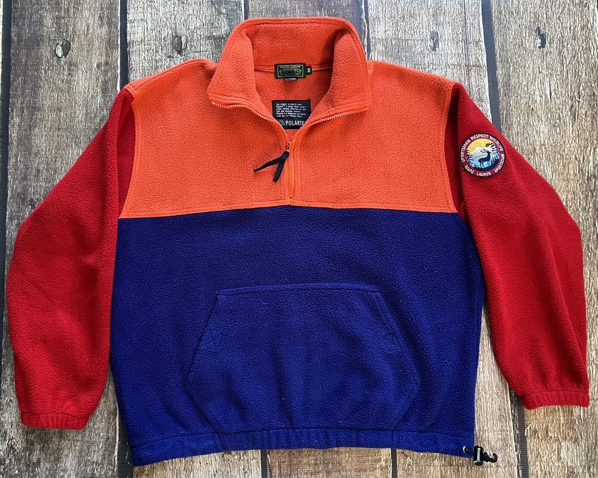 RALPH LAUREN COUNTRY 1/4 ZIP POLARTEC FLEECE RESPECT