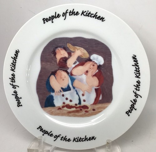 Erika Oller House of Prill 7.5” Porcelain Dessert Plate “People Of The Kitchen”