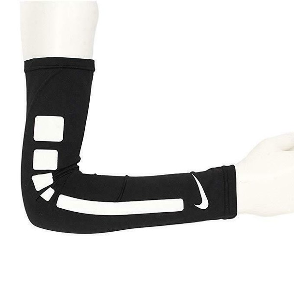 Nike Mens Pro Elite Basketball Arm Sleeves L/xl Black White Nks01027