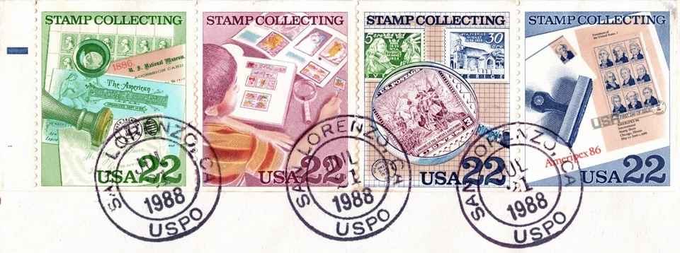 USA 1988 COVER COLLECTORS CIRCUIT CLUB AIR MAIL TO JORDAN 4 STAMPS SC 2198-2201 - Image 2 of 4