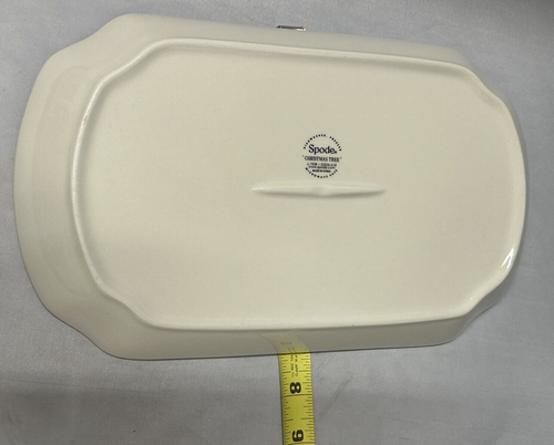 Spode Christmas Tree Rectangular Scalloped Serving Tray 11" Inch Mint MIB NEW - Picture 13 of 13