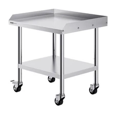 Stainless Steel Work Table, 24 x 28 x 30 Inch Commercial Food Prep Worktable