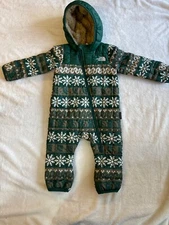 The North Face Bunting ThermoBall Eco One Piece 6-12M Infant Snowsuit Blue H5