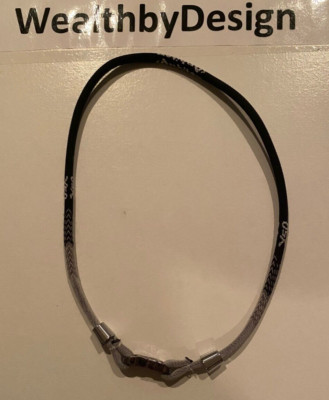 Vintage Never worn Phiten Necklace RAKUWA Neck X50 50cm Gray & Black Free Ship!
