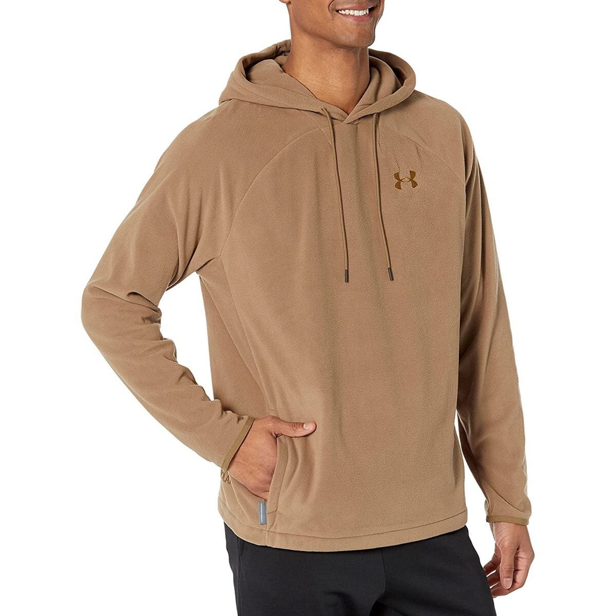 NWT $90 Under Armour UA Mens Polartech Fleece Forge Hoodie Kangzip COYOTE  BROWN