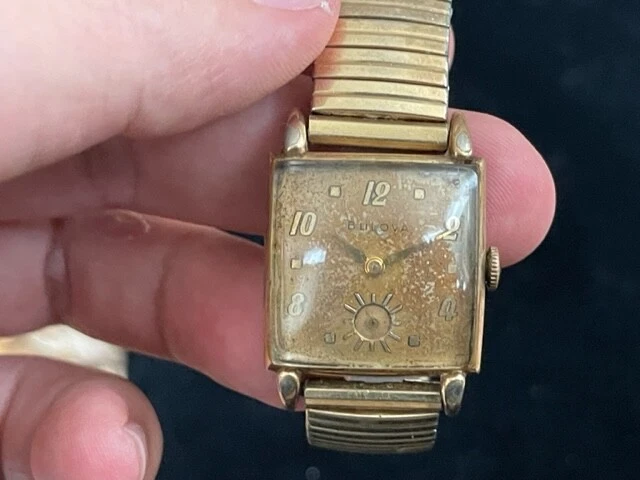 Bulova men's square clearance watch