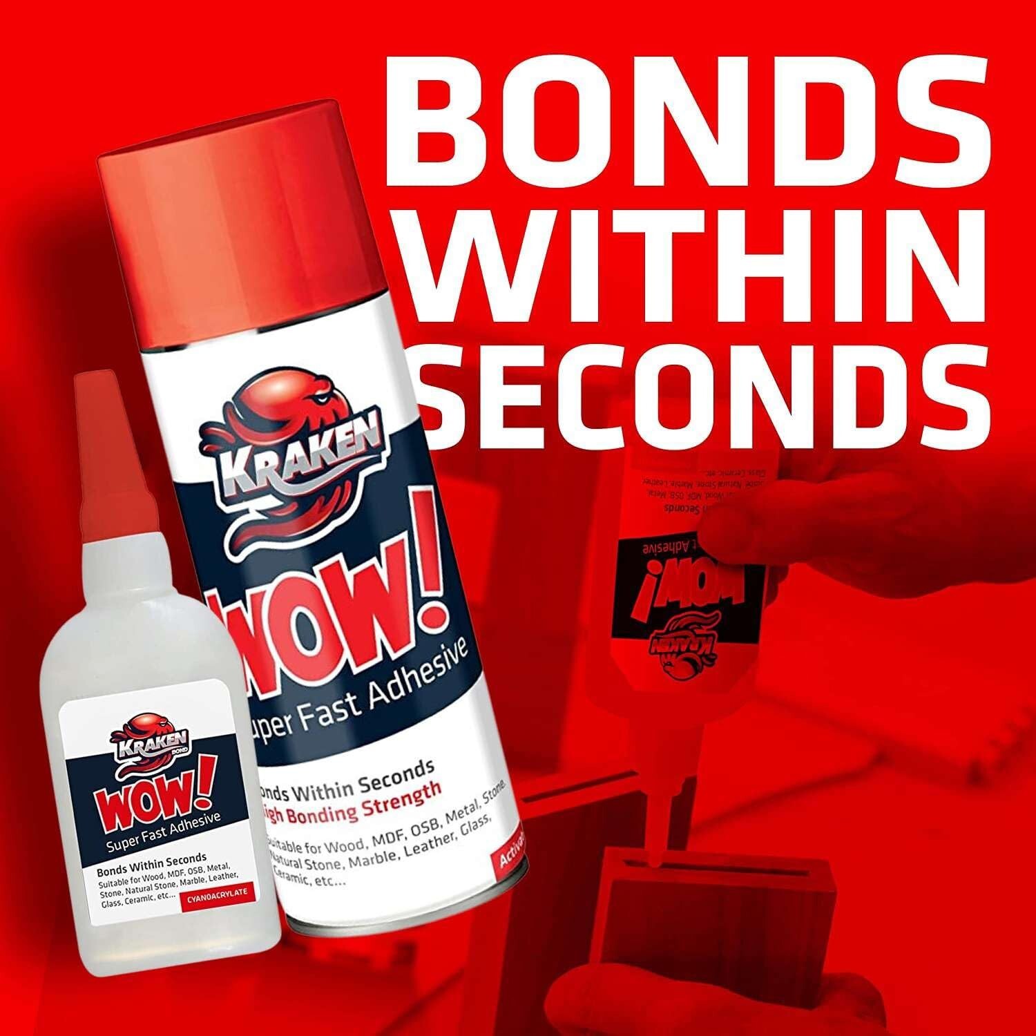 Wow! CA Glue (1.75 oz.) with Spray Adhesive Activator (6.75 fl oz