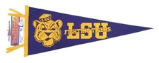LSU Tigers Wool Pennant by Collegiate Pacific-12x30-NWT