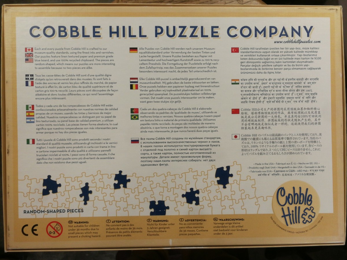 Cobble Hill 1000 Piece Wolves By Moonlight Puzzle - Includes Sample Poster