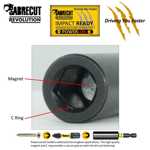 SabreCut 1x Impact Drill Driver Screwdriver Bit Holders 152mm Milwaukee DeWalt - Picture 6 of 7