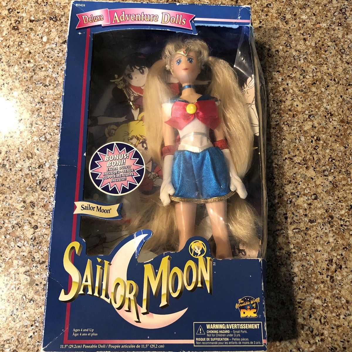 1997 Sailor Moon Deluxe Adventure Doll by Irwin #3424 BONUS OUTFIT RARE!!