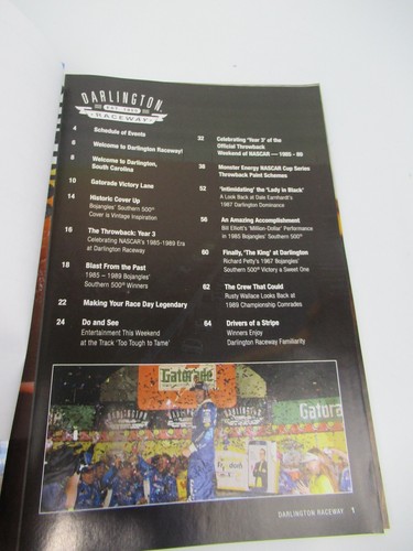 2017 Souvenir Program Nascar Darlington Raceway Bojangles Southern 500 Earnhardt - Picture 5 of 6