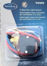 Harbor Breeze 3-Way Fan Light Switch 0101870 ZE-110 Pull Chain