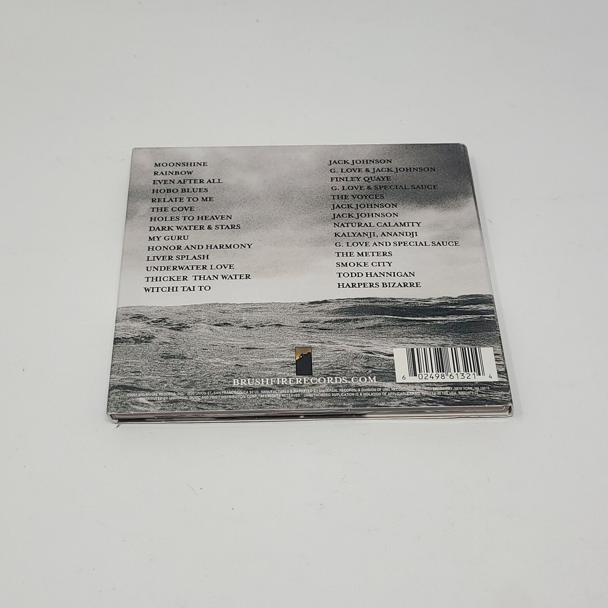 Jack Johnson And The Malloys “Thicker Than Water” CD Album, W 