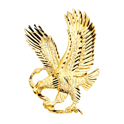 14 Karat Gelbgold Adler Anhänger für Kette - 56 mm x 40 mm