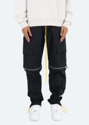 MNML Mens 	Zip Off Cargo Pants - Black