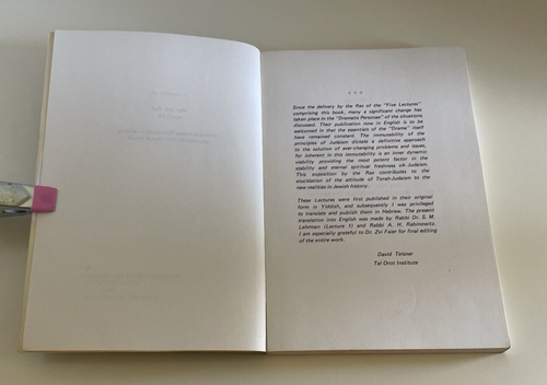 The Rav Speaks Five Addresses By Rabbi Joseph B. Soloveichik 1980's Scarce Ed. - Picture 6 of 12