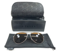 Oakley Sunglasses Feedback OO4079-47 Satin Chrome Aviator w/ Prizm Bronze Lenses
