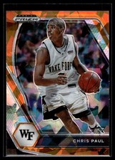 Chris Paul 2021 Panini Prizm Draft Picks Orange Cracked Ice Prizm Card  #68