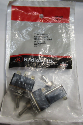 RadioShack Toggle Switch Assortment 275-0322 New And Sealed Pkg. Of 3