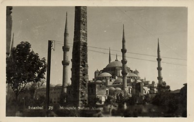 PC CPA TURKEY, CONSTANTINOPLE, MOSQUÉE SULTAN AHMET, PHOTO POSTCARD (b3629)