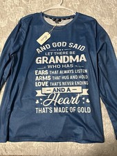 Let There Be GRANDMA Shirt Size 2XL Blue New