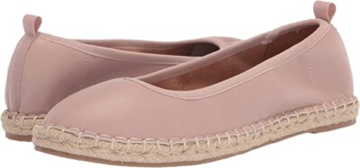 Amazon Essentials Women's Espadrille Ballet Flat Faux Leather DUSTY PINK BEIGE