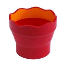 FABER CASTELL WASSERBECHER CLIC & CO ROT PINSELBECHER WASSER-BECHER SCHULE