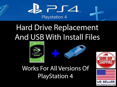 PS4 Replacement Internal 1TB 2.5'' Hard Drive with USB DIY Sony PlayStation 4