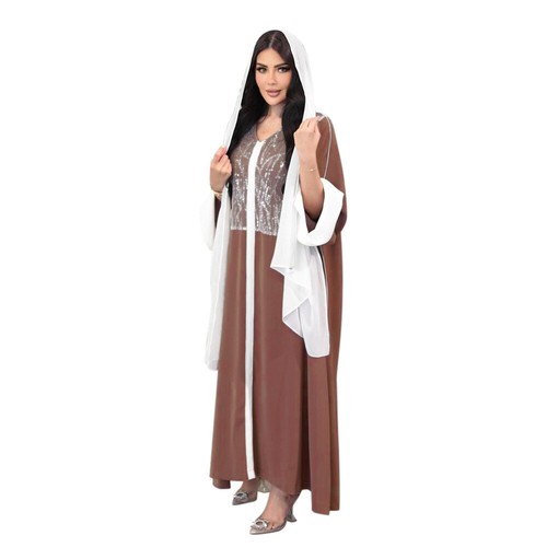 Moroccan Abaya Women Muslim Maxi Dress Kaftan Long Robes Cocktail Party Dresses - Picture 6 of 16