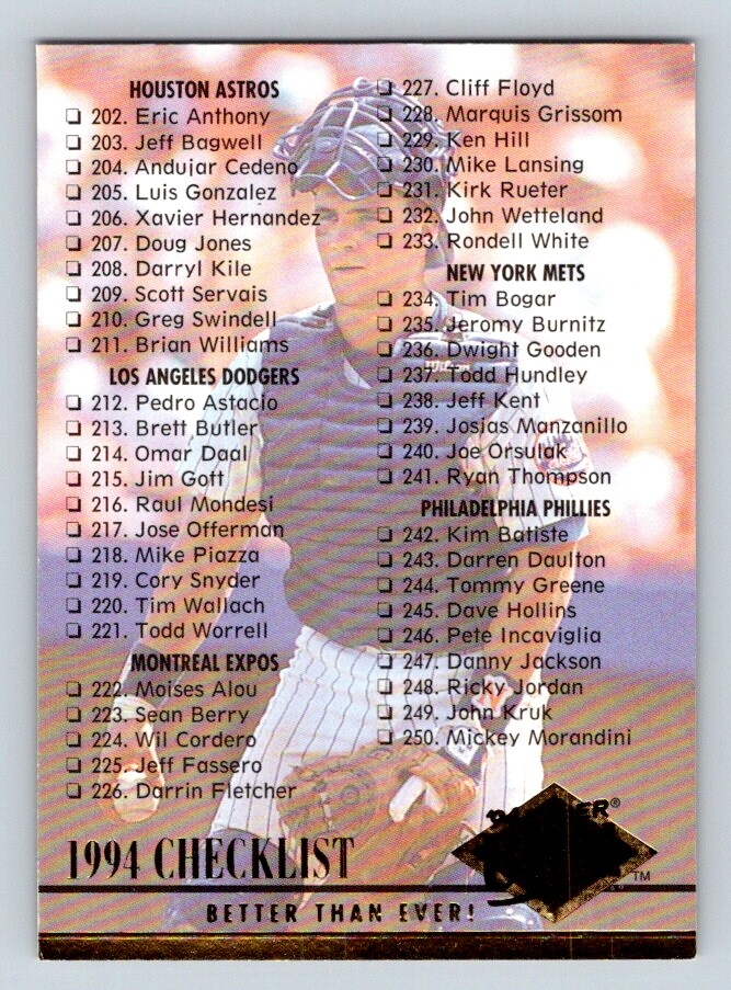 Checklist: 202-300 1994 Ultra #299